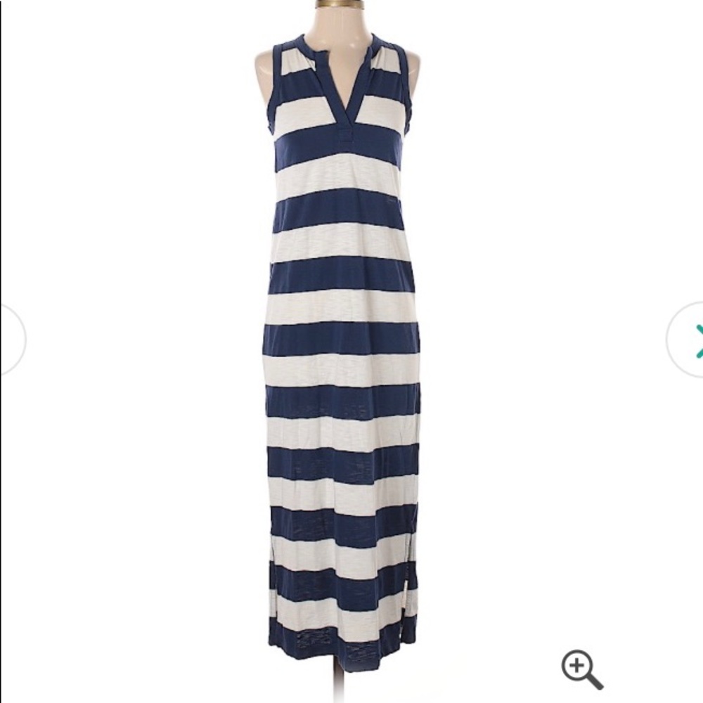 GAP Navy/White Stripe Maxi Tank Dress, Medium
